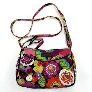 Vera Bradley Va Va Bloom Crossbody Purse Quilted Vibrant Floral Print Multicolor